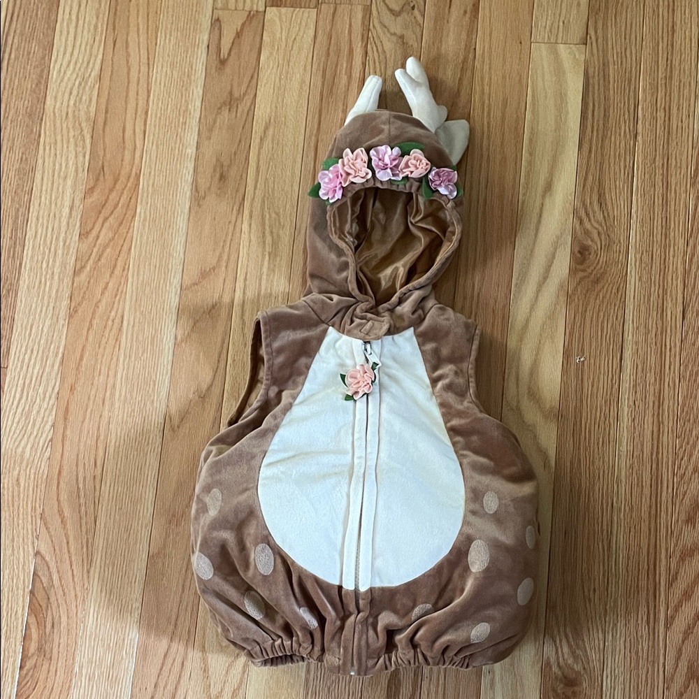 Reindeer baby girl zip up sweater 12m